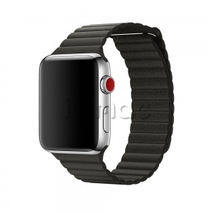 42/44мм M Кожаный ремешок угольно-серого цвета с магнитной застежкой для Apple Watch