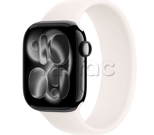 Купить Apple Watch Series 11 // 42мм GPS // Черный глянцевый корпус из алюминия, монобраслет цвета "светлые румяна"