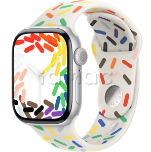 Купить Apple Watch Series 10 // 42мм GPS // Корпус из алюминия серебристого цвета, спортивный ремешок цвета Pride Edition