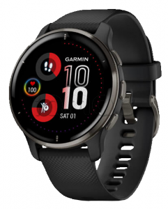 Купить Умные часы Garmin Venu 2 Plus (43mm), серый корпус, черный силиконовый ремешок