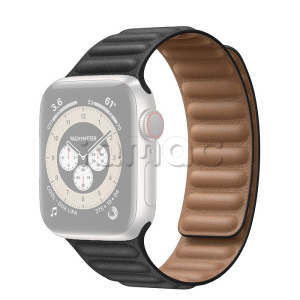 40мм M/L Кожаный ремешок чёрного цвета со скрытой магнитной застежкой для Apple Watch