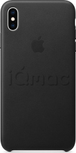 Кожаный чехол для iPhone XS Max, чёрный цвет, оригинальный Apple