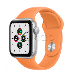 Купить Apple Watch SE // 40мм GPS // Корпус из алюминия серебристого цвета, спортивный ремешок цвета «Весенняя мимоза» (2020)