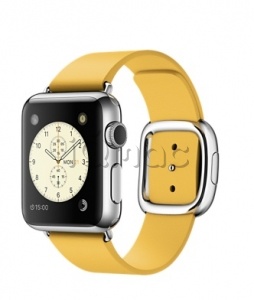 Купить Apple Watch 38 мм, нержавеющая сталь, ремешок цвета «весенняя мимоза» с современной пряжкой