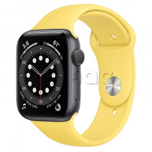 Купить Apple Watch Series 6 // 44мм GPS // Корпус из алюминия цвета «серый космос», спортивный ремешок имбирного цвета