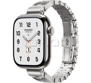 Купить Apple Watch Series 11 // 42мм GPS+Cellular // Корпус из титана серебристого цвета, ремешок Grand H Fin цвета Satiné