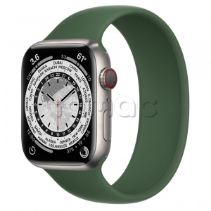 Купить Apple Watch Series 7 // 45мм GPS + Cellular // Корпус из титана, монобраслет цвета «зелёный клевер»