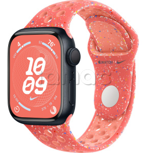 Купить Apple Watch Series 9 // 41мм GPS // Корпус из алюминия цвета "темная ночь", спортивный ремешок Nike цвета "волшебный уголек"