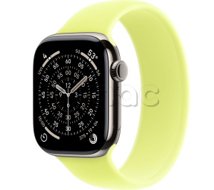 Купить Apple Watch Series 11 // 42мм GPS+Cellular // Корпус из титана нейтрального цвета, монобраслет цвета "неоновый желтый"