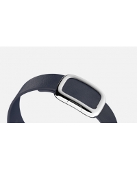 Apple Watch 38 мм, нержавеющая сталь, тёмно-синий ремешок с современной пряжкой