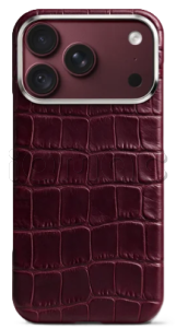 Чехол Golden Concept для iPhone 18 Pro, Alligator Edition (Burgundy)
