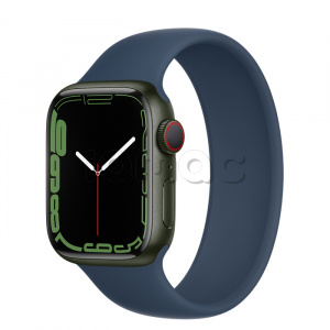 Купить Apple Watch Series 7 // 41мм GPS + Cellular // Корпус из алюминия зеленого цвета, монобраслет цвета «синий омут»