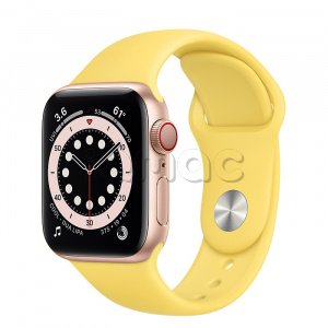 Купить Apple Watch Series 6 // 40мм GPS + Cellular // Корпус из алюминия золотого цвета, спортивный ремешок имбирного цвета