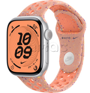 Купить Apple Watch Series 11 // 46мм GPS // Корпус из алюминия серебристого цвета, спортивный ремешок Nike цвета "альпийский розовый"