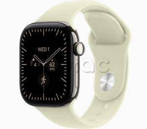 Купить Apple Watch Series 12 // 42мм GPS+Cellular // Корпус из титана натурального цвета, спортивный ремешок мятного цвета