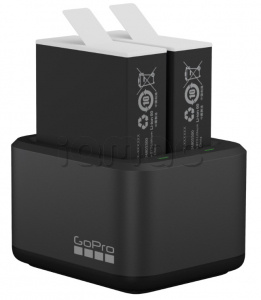 Купить Двойное зарядное устройство + аккумуляторы для HERO9/10 (Enduro Battery)