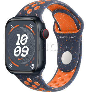 Купить Apple Watch Series 9 // 41мм GPS+Cellular // Корпус из алюминия цвета "темная ночь", спортивный ремешок Nike цвета "синее пламя"