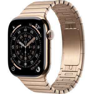 Apple Watch Series 11 // 46мм GPS+Cellular // Корпус из титана золотого цвета, блочный браслет золотого цвета