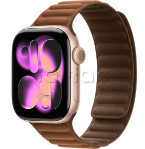 Купить Apple Watch Series 11 // 46мм GPS // Корпус из алюминия цвета "розовое золото", браслет карамельного цвета, с магнитной застежкой