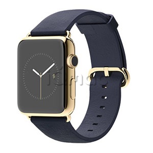 Купить Apple Watch Edition 42мм, 18-каратное жёлтое золото, тёмно-синий ремешок с классической пряжкой