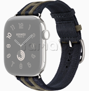 46мм Ремешок Hermès Rocabar Club цвета Bleu Nuit/Gris Titane для Apple Watch