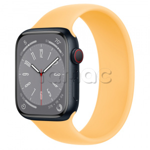 Купить Apple Watch Series 8 // 45мм GPS + Cellular // Корпус из алюминия цвета "темная ночь", монобраслет цвета "солнечное сияние"