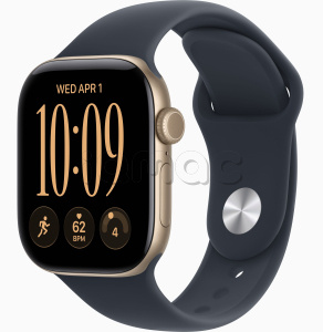 Купить Apple Watch Series 12 // 46мм GPS // Корпус из алюминия золотого цвета, спортивный ремешок синего цвета