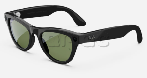 Купить Умные очки Ray-Ban Stories Skyler (Черная глянцевая оправа, зеленые линзы)