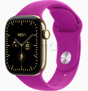 Купить Apple Watch Series 12 // 46мм GPS+Cellular // Корпус из титана золотого цвета, спортивный ремешок пурпурного цвета