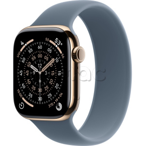 Купить Apple Watch Series 11 // 46мм GPS+Cellular // Корпус из титана золотого цвета, монобраслет цвета "якорный синий"