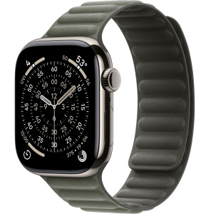 Apple Watch Series 11 // 46мм GPS+Cellular // Корпус из титана нейтрального цвета, браслет цвета "серый шалфей", с магнитной застежкой