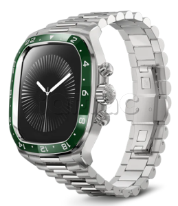 Корпус Golden Concept для Apple Watch, 46 мм, Crown Sport Classic Edition, Silver/Green