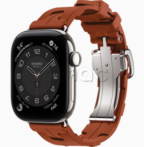 Купить Apple Watch Hermès Series 12 // 46мм GPS+Cellular // Корпус из титана серебристого цвета, ремешок Kilim Single Tour цвета Cuivre