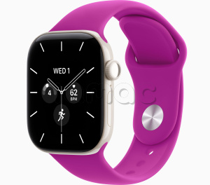 Купить Apple Watch Series 12 // 42мм GPS+Cellular // Корпус из керамики жемчужно-белого цвета, спортивный ремешок пурпурного цвета