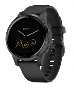 Купить Умные часы Garmin Vivoactive 4s (40mm), серый  стальной корпус, черный силиконовый ремешок