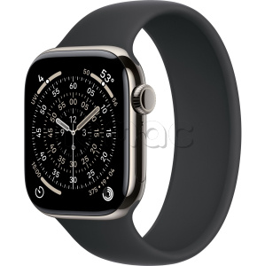 Купить Apple Watch Series 11 // 46мм GPS+Cellular // Корпус из титана нейтрального цвета, монобраслет черного цвета