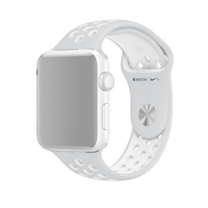 38/40мм Спортивный ремешок Nike цвета «чистая платина/белый» для Apple Watch