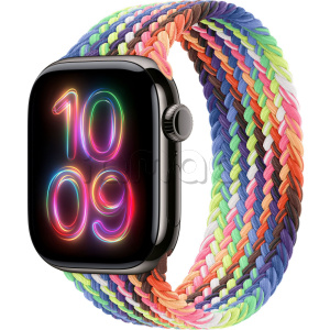 Купить Apple Watch Series 11 // 46мм GPS+Cellular // Корпус из титана сланцевого цвета, плетеный монобраслет цвета Pride Edition