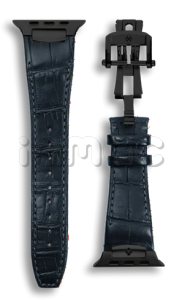 Ремешок Golden Concept для Apple Watch, Alligator Leather (Navy/Black)