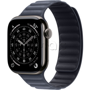 Купить Apple Watch Series 11 // 46мм GPS+Cellular // Корпус из титана сланцевого цвета, браслет цвета "морской синий", с магнитной застежкой