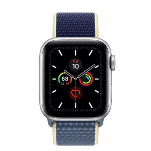 Купить Apple Watch Series 5 // 40мм GPS // Корпус из алюминия серебристого цвета, спортивный браслет цвета «морской лёд»