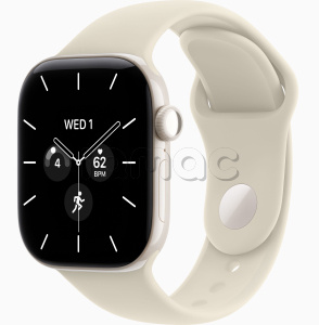 Купить Apple Watch Series 12 // 46мм GPS+Cellular // Корпус из керамики жемчужно-белого цвета, спортивный ремешок песочного цвета