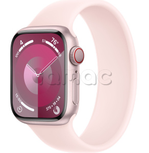Купить Apple Watch Series 9 // 41мм GPS+Cellular // Корпус из алюминия розового цвета, монобраслет светло-розового цвета