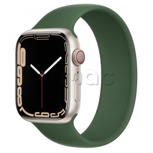 Купить Apple Watch Series 7 // 45мм GPS + Cellular // Корпус из алюминия цвета «сияющая звезда», монобраслет цвета «зелёный клевер»