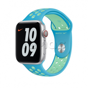 44мм Спортивный ремешок Nike цвета «Лазурь/нежно-зелёный» для Apple Watch