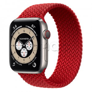 Купить Apple Watch Series 6 // 44мм GPS + Cellular // Корпус из титана, плетёный монобраслет цвета PRODUCT(RED)