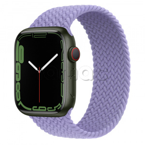 Купить Apple Watch Series 7 // 45мм GPS + Cellular // Корпус из алюминия зеленого цвета, плетёный монобраслет цвета «английская лаванда»
