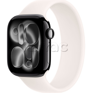Купить Apple Watch Series 11 // 46мм GPS // Черный глянцевый корпус из алюминия, монобраслет цвета "светлые румяна"