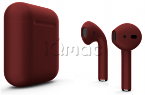 Купить AirPods - беспроводные наушники Apple (Темный красный, матовый)
