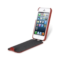 Чехол Melkco для iPhone 5C Leather Case Jacka Type Ostrich Print pattern - Red